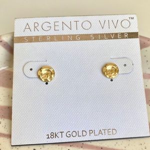 Argento Vivo Hammered Stud Earrings